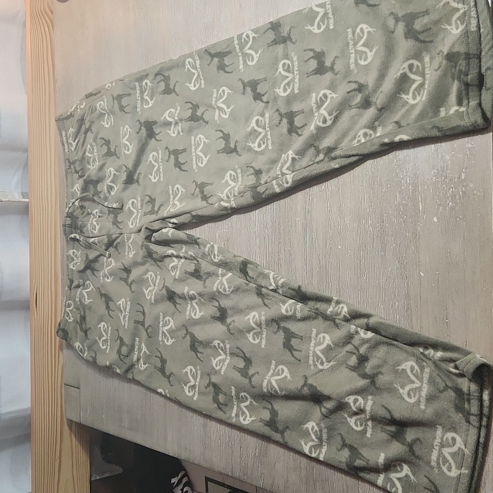 Realtree Logo Olive Fleece Pant XXL